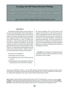 Proceedings of the 2007 National Silviculture Workshop  Implementing Northern Goshawk Habitat Management in Southwestern Forests: A Template for Restoring Fire-Adapted Forest Ecosystems James A. Youtz, Russell T. Graham,