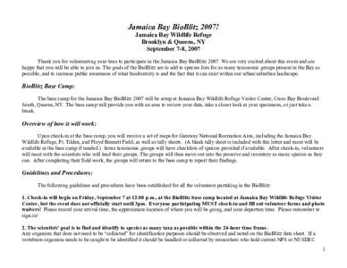 BioBlitz / Biodiversity / National Park Service / Jamaica Bay / Jamaica / Gateway National Recreation Area / Geography of New York / Protected areas of the United States / New York