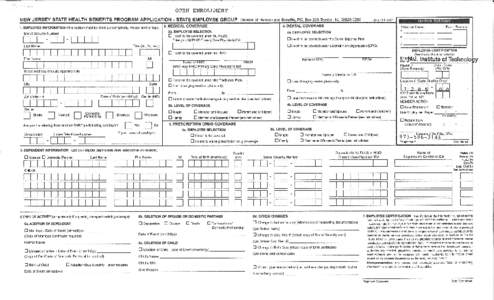 HA-0711-0704q  INSTRUCTIONS FOR THE NJ STATE HEALTH BENEFITS PROGRAM APPLICATION STATE EMPLOYEE GROUP 