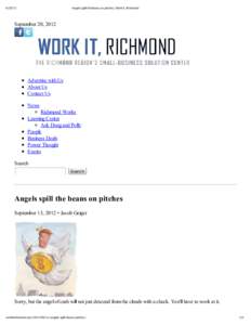 Angels spill the beans on pitches | Work It, Richmond September 20, 2012