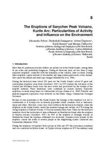 8 The Eruptions of Sarychev Peak Volcano, Kurile Arc: Particularities of Activity