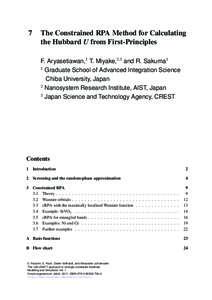 The Constrained RPA Method for Calculating the Hubbard U from First-Principles