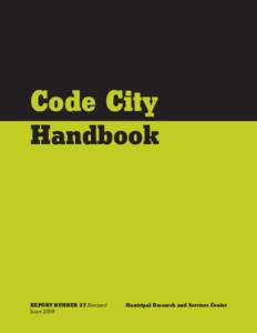 Code City Handbook REPORT NUMBER 37 Revised June 2009