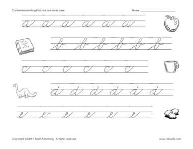 Cursive Alphabet Practice