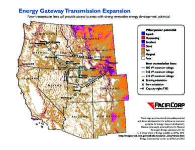 New transmission lines will provide access to areas with strong renewable energy development potential.  McNary Boardman  A