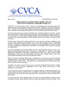 Microsoft Word - CVCA Q1 2011 Buyout Press Release FINAL.DOC