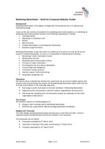 North West England / NUTS 1 statistical regions of England / Marketing / Manchester / Destination marketing organization / Local government in the United Kingdom / Local government in England / Greater Manchester