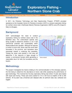 Exploratory Fishing – Northern Stone Crab  Exploratory Fishing – Northern Stone Crab  c