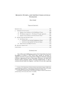 Establishment Clause / Lemon v. Kurtzman / Lee v. Weisman / County of Allegheny v. American Civil Liberties Union / Zelman v. Simmons-Harris / Endorsement test / Free Exercise Clause / United States Constitution / Agostini v. Felton / Separation of church and state / First Amendment to the United States Constitution / Lynch v. Donnelly