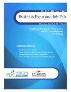 2014 FAIRBORN AREA Thursday, June 5, 1:00 - 7:30 pm