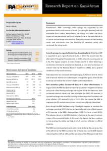 Research Report on Kazakhstan 29 January 2016 Responsible Expert:  Summary