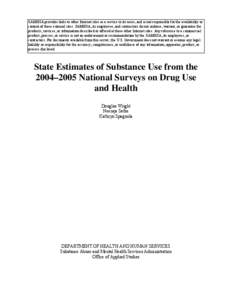 State Estimates of Substance Use from the[removed]NSDUH