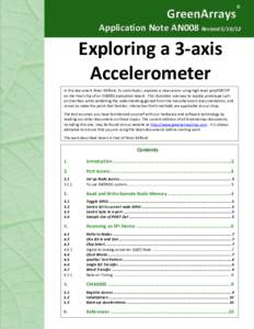 GreenArrays  ® AN008 Exploring a 3-axis Accelerometer