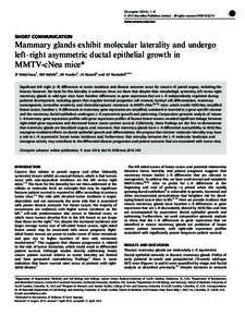 Animal diseases / Tyrosine kinase receptors / Breast cancer / Animal virology / Mouse mammary tumor virus / Carcinogenesis / HER2/neu / Mammary gland / MCF-7 / Medicine / Biology / Anatomy