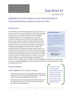 Highlights from State Reports to the National Youth in Transition Database, Federal Fiscal Year 2011