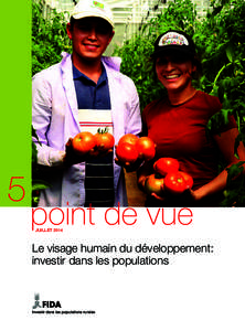 5  point de vue JUILLETLe visage humain du développement: