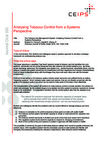 Smoking / Cigarettes / Habits / Tobacco control / Tobacco industry / Electronic cigarette / Passive smoking / Tobacco control movement / Tobacco / Ethics / Human behavior