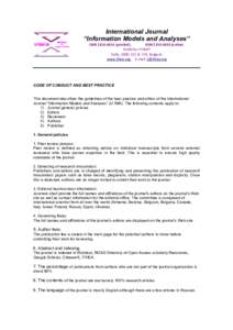 Microsoft Word - IJIMA_Code_of_Conduct_and_Best_Practice.doc