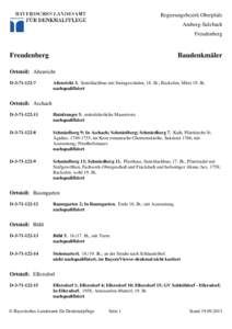 Regierungsbezirk Oberpfalz Amberg-Sulzbach Freudenberg