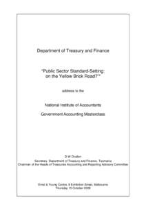 2004Annual Research Lecture in Government Accounting