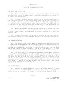 METHOD 9315 ALPHA-EMITTING RADIUM ISOTOPES 1.0  SCOPE AND APPLICATION