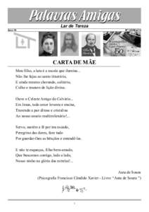 Lar de Tereza Nº 125/Mai/14 Ano 10  CARTA DE MÃE