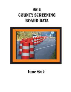 2012 COUNTY SCREENING BOARD DATA June 2012