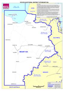 STATE STATE ELECTORAL ELECTORAL DISTRICT DISTRICT OF OF MOUNT MOUNT ISA