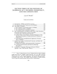 Law / Defense of Marriage Act / Federal Marriage Amendment / Same-sex marriage / Marriage / Massachusetts v. United States Department of Health and Human Services / Same-sex marriage in the United States / Politics of the United States / LGBT rights in the United States