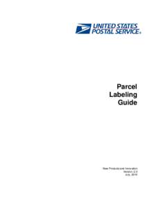 Parcel Labeling Guide New Products and Innovation Version: 2.0