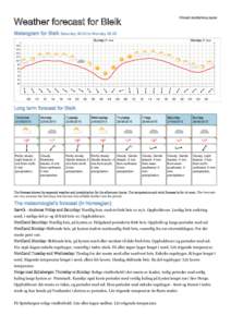 Printed: :00  Weather forecast for Bleik Meteogram for Bleik Saturday 06:00 to Monday 06:00 Sunday 21 June