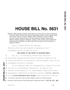 March 10, 2004, Introduced by Reps. Smith, McConico, Waters, Reeves, Daniels, Stallworth, Tobocman, Hunter, Cheeks, Rivet, Howell, Brandenburg, Gaffney, Wenke, Murphy, Hune, Hood, Lipsey, Gleason, Vagnozzi, Phillips, Pla