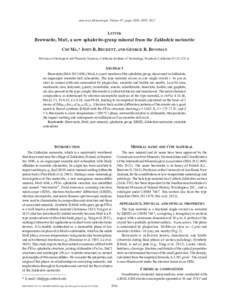 Browneite, MnS, a new sphalerite-group mineral from the Zakłodzie meteorite
