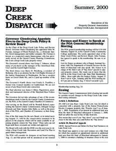 DEEP CREEK DISPATCH Summer, 2000