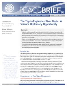 UNITED STates institute of peace  peaceBrieF20 United States Institute of Peace • www.usip.org • Tel[removed] • Fax[removed]April 22, 2010