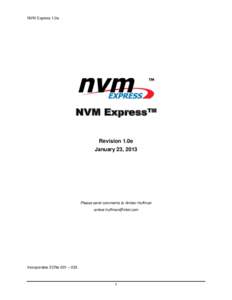 NVM Express 1.0e  NVM Express™ Revision 1.0e January 23, 2013