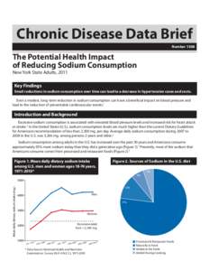 Chronic Disease Data Brief Number 1308 The Potential Health Impact of Reducing Sodium Consumption New York State Adults, 2011