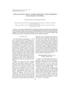 Caribbean Journal of Science, Vol. 37, No. 3-4, 168–173, 2001 Copyright 2001 College of Arts and Sciences University of Puerto Rico, Mayagu¨ez