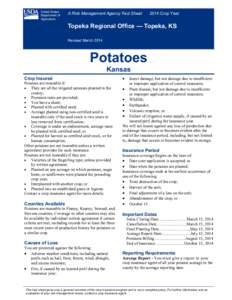 Topeka Regional Office Kansas Potatoes Fact Sheet