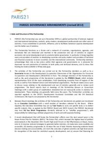 PARIS21 GOVERNANCE ARRANGEMENTS (revised 2012)