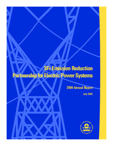 SF6 Emission Reduction Partnership for Electric Power Systems[removed]Annual Report