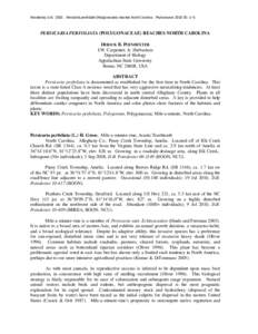 Poindexter, D.B[removed]Persicaria perfoliata (Polygonaceae) reaches North Carolina. Phytoneuron[removed]: 1–9.  PERSICARIA PERFOLIATA (POLYGONACEAE) REACHES NORTH CAROLINA DERICK B. POINDEXTER I.W. Carpenter, Jr. Herbar