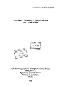 Soil-crop suitability classification for Bangladesh
