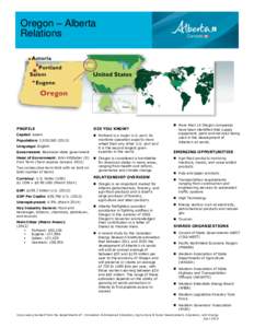 Economy of Alberta / Western United States / Economy of Oregon / Environment of the United States / Pacific Northwest Economic Region / Regionalism / Alberta / Oil sands / Oregon / Soft matter / Willamette Valley / Provinces and territories of Canada