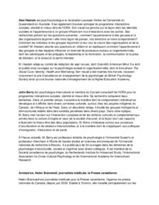 Alex Haslam est psychosociologue et Australian Laureate Fellow de l’Université du Queensland en Australie. Il est également boursier principal du programme Interactions sociales, identité et mieux-être de l’ICRA.