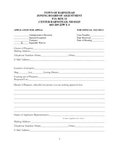 Microsoft Word - Equitable Waiver Application[removed]doc