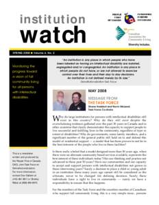 institution  watch SPRING 2008 ● Volume 4, No. 2  Monitoring the