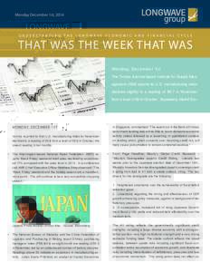 Monday December 1st, 2014  UNDERSTANDING THE LONGWAVE ECONOMIC AND FINANCIAL CYCLE THAT WAS THE WEEK THAT WAS Monday, December 1st