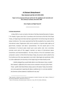 United Nations / International Labour Organization / New Zealand Labour Party / Dominion of New Zealand / New Zealand / William Massey / Peter Fraser / International labor standards / Albert Thomas / Politics of New Zealand / Prime Ministers of New Zealand / Government of New Zealand