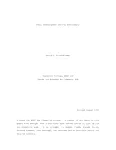 Fear, Unemployment and Pay Flexibility  David G. Blanchflower Dartmouth College, NBER and Centre for Economic Performance, LSE